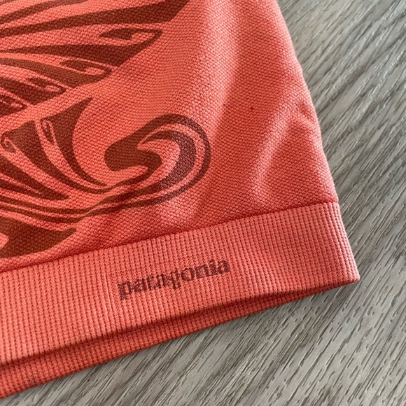PATAGONIA Active Orange & Maroon Sports Bra. Size L - Picture 5 of 9